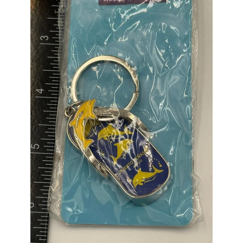 Puerto Penasco Mexico Flip Flop Dolphin Keychain Bottle Opener Rocky Point‎ New